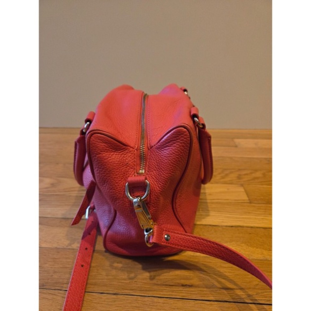 Kate Spade NY Grant Park Hadlen Pebbled Leather Satchel Crossbody Bag Coral Red - Picture 6 of 16